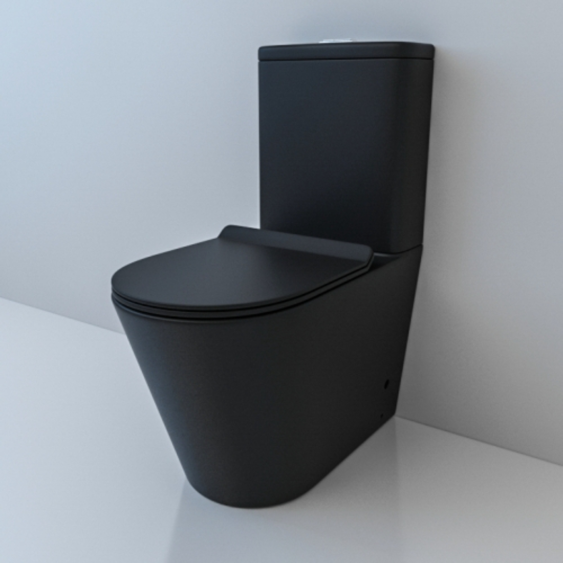V.2 Back To Wall Toilet Suite Matte Black TORNADO V.2MB PlaceMakers NZ